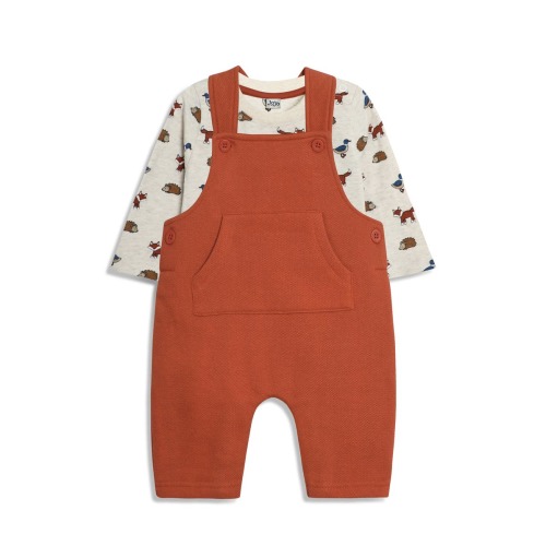 Forest Friends T-Shirt & Overalls Set, 6-12M