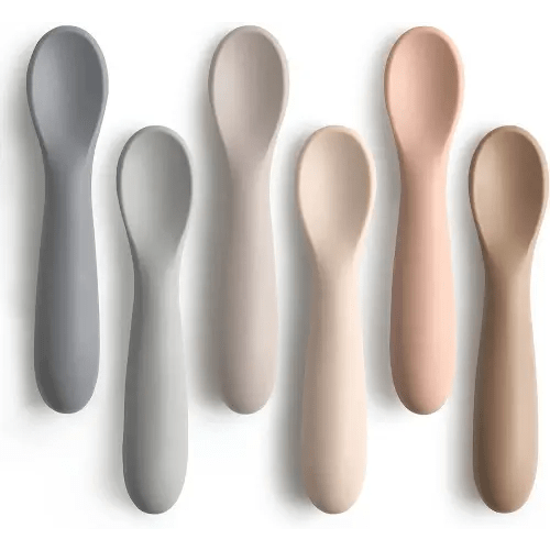 Silicone Baby Spoons and Fork Feeding Set(6pack) – PandaEar