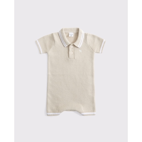 baby icon sweater polo romper