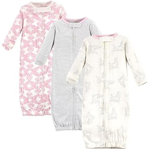 Touched by Nature Baby Organic Cotton Zipper Gowns