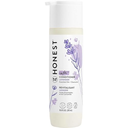 The Honest Company Silicone-Free Conditioner | Gentle for Baby | Naturally Derived, Tear-free, Hypoallergenic | Lavender Calm, 10 fl oz