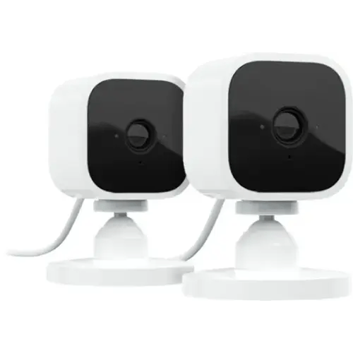 Blink Mini Indoor 1080p Wireless Security Camera (2-Pack) White B07X27VK3D - Best Buy
