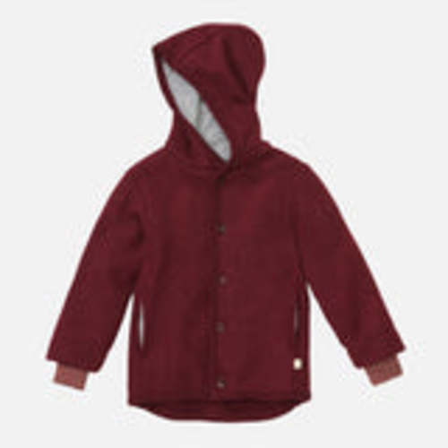 Baby & Kids Boiled Merino Wool Jacket - Cassis