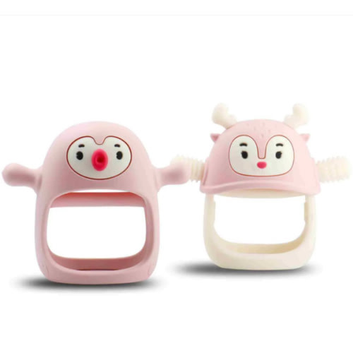 Baby Teething Toy 2 in 1 value pack: Penguin*1+Reindeer*1