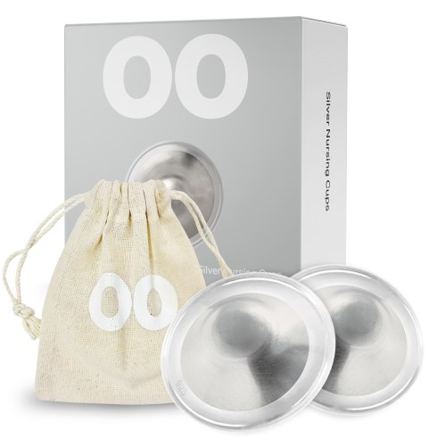 Love Noobs Silver Nursing Cups with Silicon Rings, Soothing Nipple Shields  for Nursing Newborn Babies, Nickel-Free, Pure Silver, Breastfeeding  Essential Nursing Accessory with Pouch, Regular, 2 Pieces 