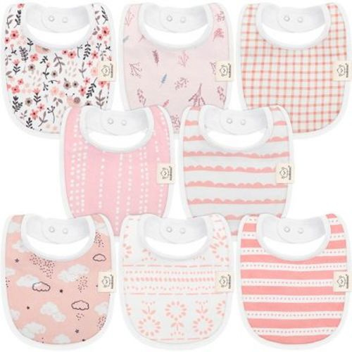 Keababies 8pk Organic Baby Bibs For Boy, Baby Drool Bib For Baby Boys And Girls, Newborn Teething Bibs (butterflies)