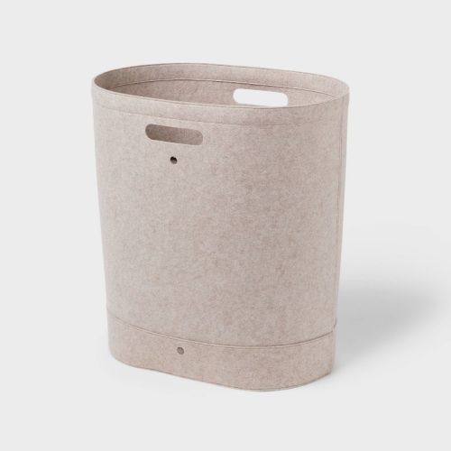 Felt Double Laundry Hamper Oatmeal - Brightroom™: Polyester, 6000 Volume, Adjustable, Open-top, Kids & Baby Clothes Sorter