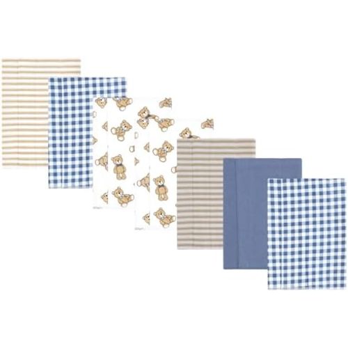 Luvable Friends Hudson Baby Flannel Burp Cloths 7pk Set