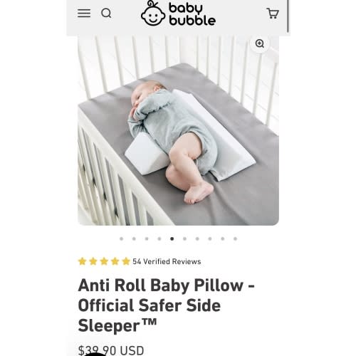 Anti Roll Baby Pillow - Official Safer Side Sleeper™