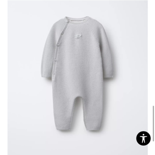 PEARL KNIT ELEPHANT JUMPSUIT - Blue / Gray | ZARA United States
