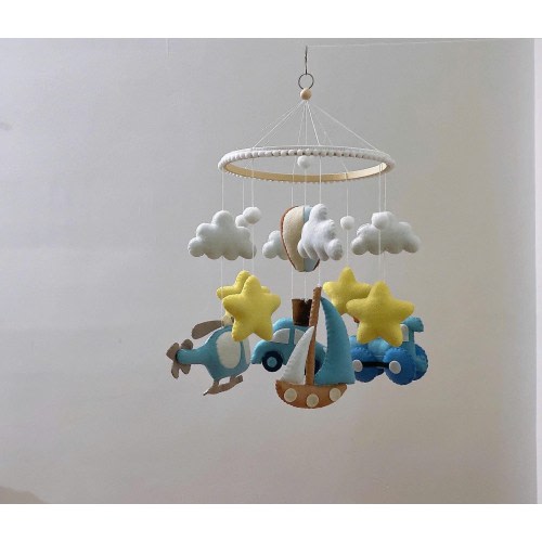 Baby Mobile Transportation Nursery Crib, Car Airplane Train and helicopter, baby shower, baby nursery, baby room decor, babyshower