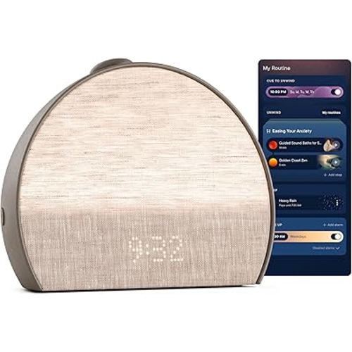 Hatch Restore 3 Sunrise Alarm Clock, Sound Machine, Smart Light (Cocoa) - White Noise, Screen-Free Sleep Routine