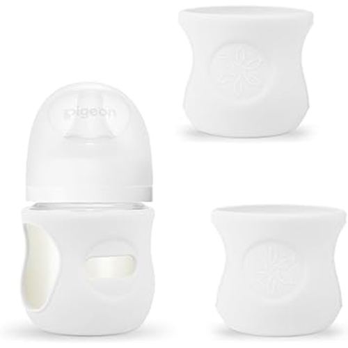 3 Packs Baby Bottle Silicone Sleeve for Philips Avent Baby Bottle 4oz/8oz (White 4oz)