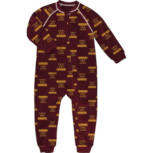 Washington Commanders Toddler Allover Print Raglan Full-Zip Jumper - Burgundy