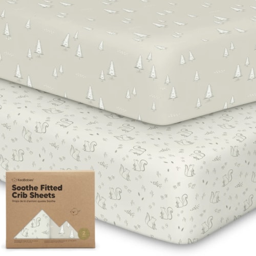 Soothe Fitted Crib Sheet - Pine Grove