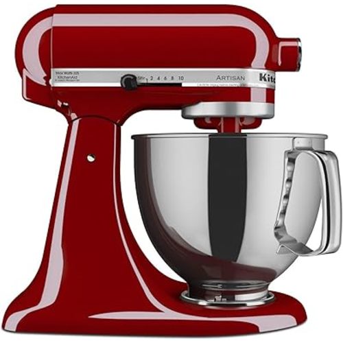 KitchenAid KSM150PSER Artisan Tilt-Head Stand Mixer with Pouring Shield, 5-Quart, Empire Red
