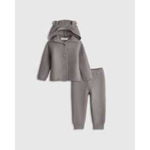 100% Organic Cotton Sweater Set in Grey
