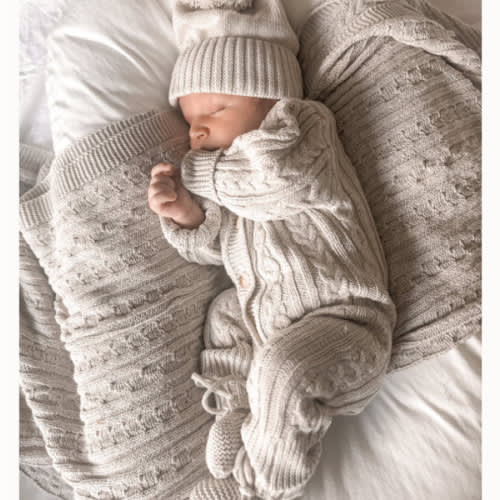 Luna + Luca Classic Cable Knit Jumpsuit - Natural