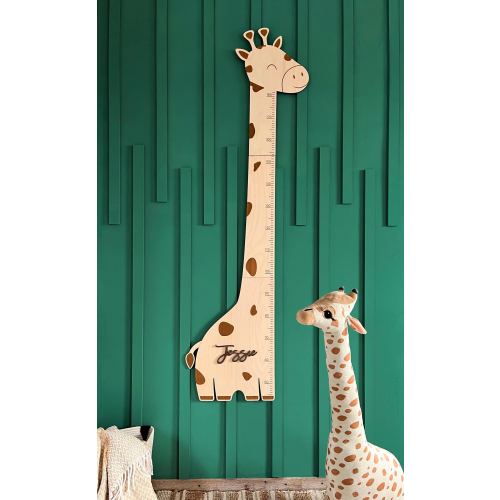 Giraffe Growth Chart for Kids Custom Height Chart for Kids Room Decor Jungle Safari Nursery Decor Kids Growth Chart Baby Shower Gift