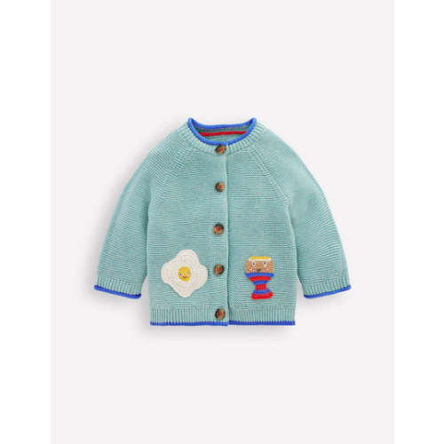 Cotton Logo Cardigan-Aquifer Dippy Eggs | Boden USA