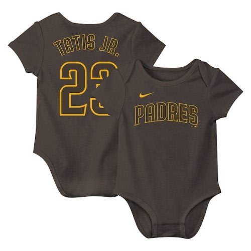 Newborn & Infant San Diego Padres Fernando Tatis Jr. Nike Brown Fuse Name & Number Bodysuit