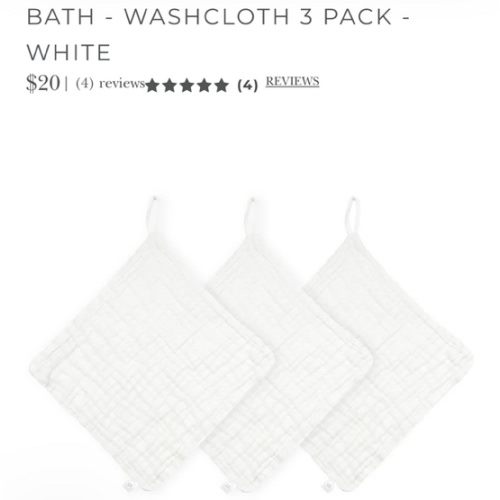 Bath - Washcloth 3 Pack - White – Lou Lou & Company
