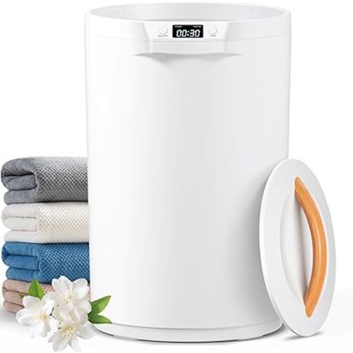 Towel Warmers for Bathroom, 20L Large Towel Warmer Bucket, Fits Up Two 40"X70" Oversized Towels, Bathrobes, Blankets, Towel Heater with LCD, 4 Timer Setting and Auto Shut Off(White)