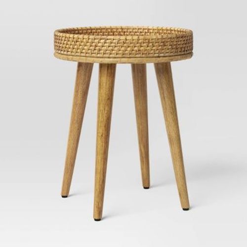 Round Natural Woven Accent Table (FA) - Threshold™