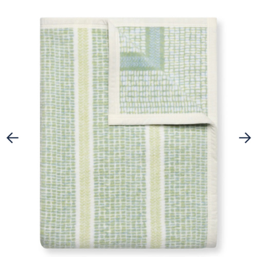 Market Stripe Ocean Fog Blanket