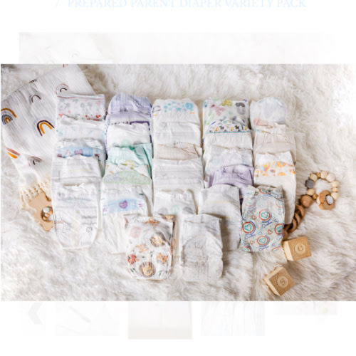 Prepared Parent Diaper Variety Pack, 75 total (24 NB, 51 size 1)