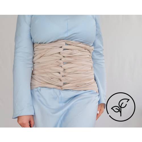Bengkung belly bind, natural postpartum care package, organic maternity belt for support, postnatal belly wrap, premium cotton in Germany