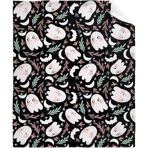 Halloween Ghosts Baby Blanket Gifts Super Soft Swaddle Newborn Cozy Baby Receiving Blanket Stroller Throw Blanket for Crib 40x30 XSmall for Puppy