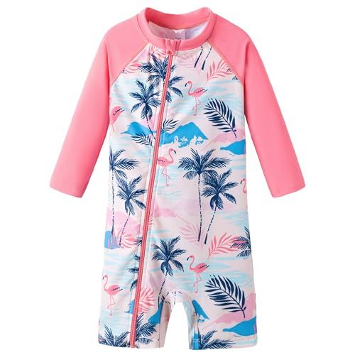 UMELOK Baby Girl Swimsuit Infant Rash Guard Swimwear UPF 50+ Sun Protection Bathing Suit