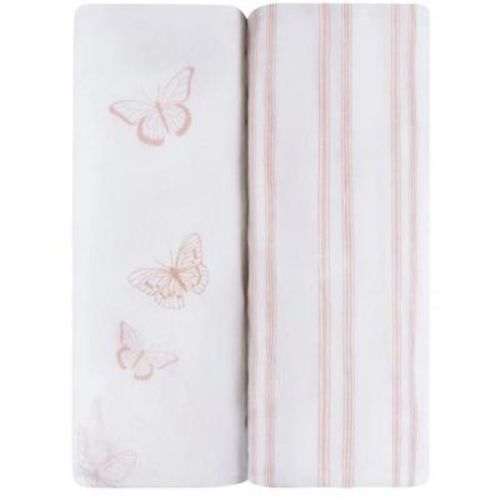 Ely's & Co. Baby Changing Pad Cover - Cradle Sheet 100% Combed Jersey Cotton Pink For Baby Girl