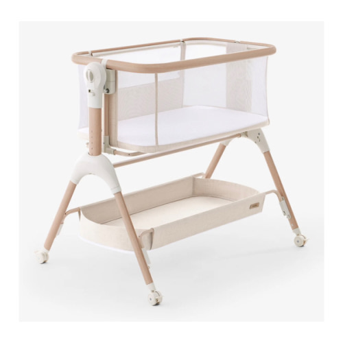 HARPPA Cuddly Signature | 3-in-1 Rocking Baby Bassinet & Bedside Sleeper with Anti-Reflux Mattress for Newborns | Attaches to Bed, Adjustable Height, Tool-Free Setup, Portable Wheels, CPSC Certified, Gentle Rocking Motion | Ideal for Infants, Safe Co-Slee