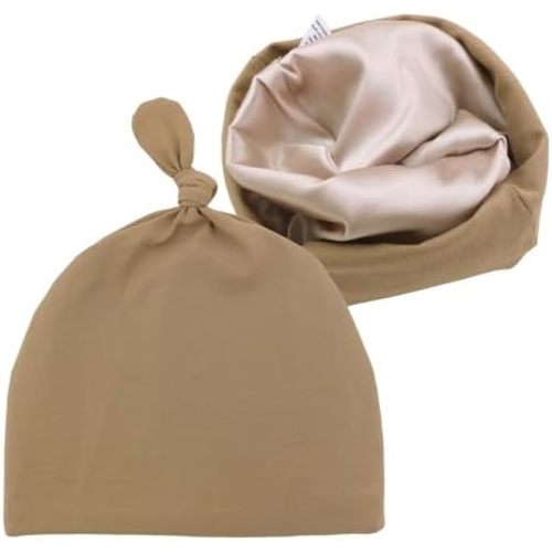 Silky Satin Lined Newborn Hat Hair Care Knot Beanie Hats for Infant Baby Boys Girls Caps 0-6 Months