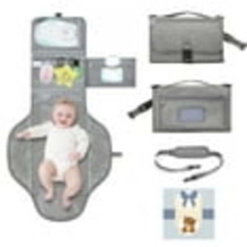 LANNEY Changing Pad, Travel Portable Changing Mat with Shoulder Strap, Shower Gifts for Baby