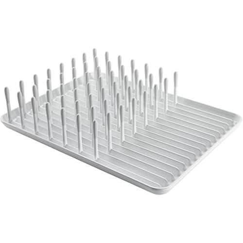 OXO Good Grips Compact Dish Rack, Biscuit, 13-3/4" x 10-3/8" x 3-1/2" h for Storage