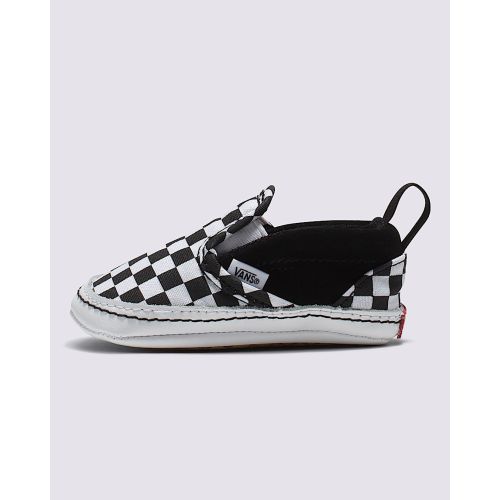 Infant Slip-On V Checkerboard Crib Shoe in Black / True White | Vans