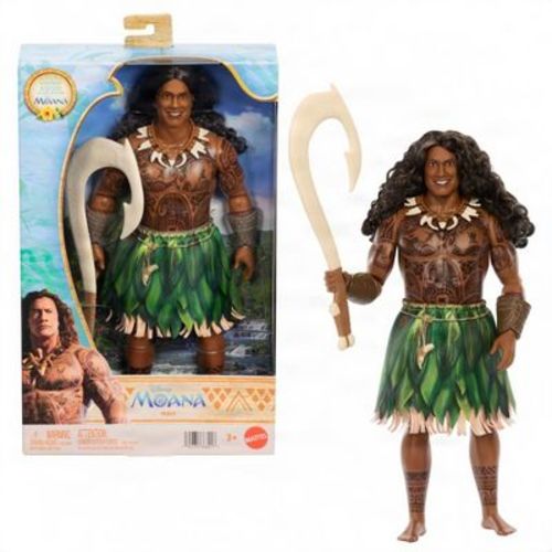 Mattel Disney Moana Maui Doll with Removable Fashion & 4 Accessories Inspired by Live Action Movie