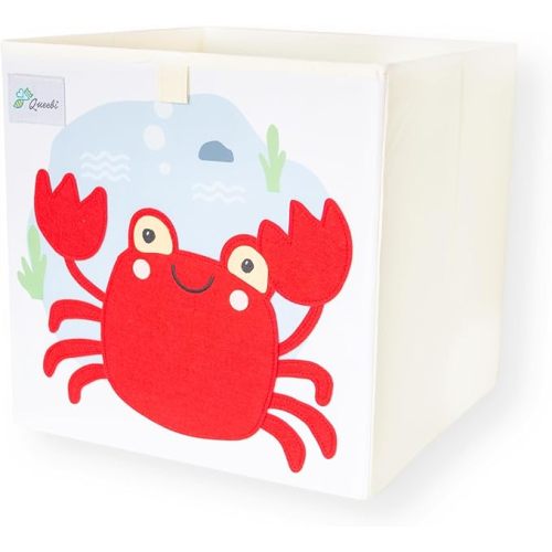 Crab Storage Cube- Organizer for Nursery, Playroom, Bedroom, Closet. Foldable Box 13x13x13 inches. Children's Toy Box, Diaper Caddy, Clothing Basket, Book Bin, Baby Essentials & Kids Gift