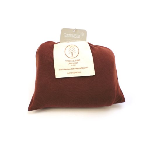 Organic Bamboo Viscose Crib Sheet Chestnut — Root to Leaf