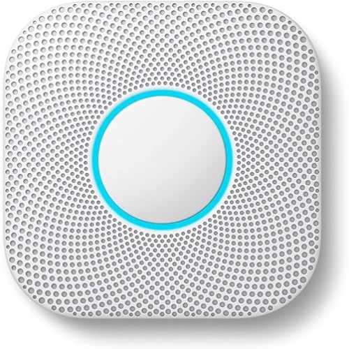 Google Nest Protect 2nd Generation Smart Smoke/Carbon Monoxide Wired Alarm, Hardwired Smoke and Carbon Monoxide Detector - Lifespan May Vary