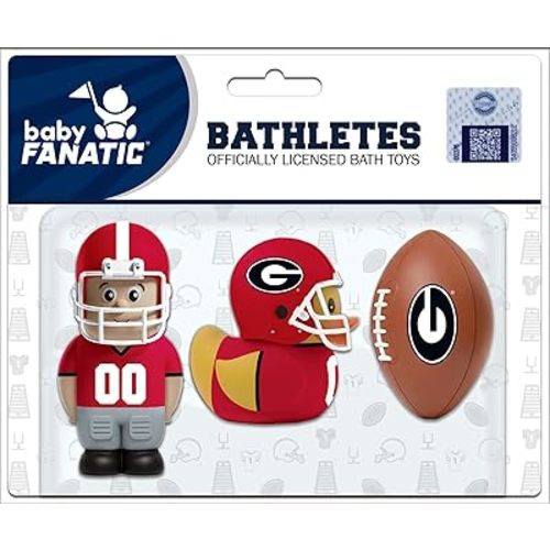 Baby Fanatic Bath Toys 3 Pack - Georgia Bulldogs - Officially Licensed NCAA Toy Set for Babies