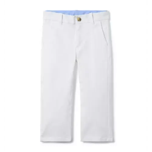 Boy White The Twill Pant by Janie and Jack