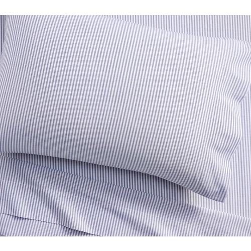 Oxford Stripe Organic Toddler Sheet Set