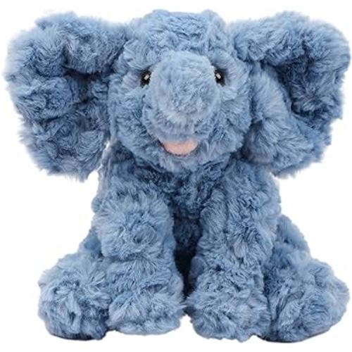 Hopearl Adorable Plush Calf Elephant Toy Floppy Elephish Ultra Soft Stuffed Animal for Boys Girls Kids Toddlers, Blue, 9''