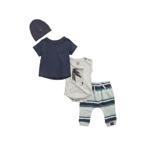 Bodysuit, T-Shirt, Joggers & Beanie Set