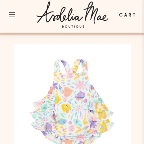 Tropical Fish Floral Ruffle Sunsuit