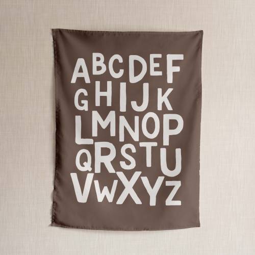 Alphabet Tapestry, Nursery Wall Hanging For Bedroom or Playroom Decor, Home School or Classroom Educational Banner